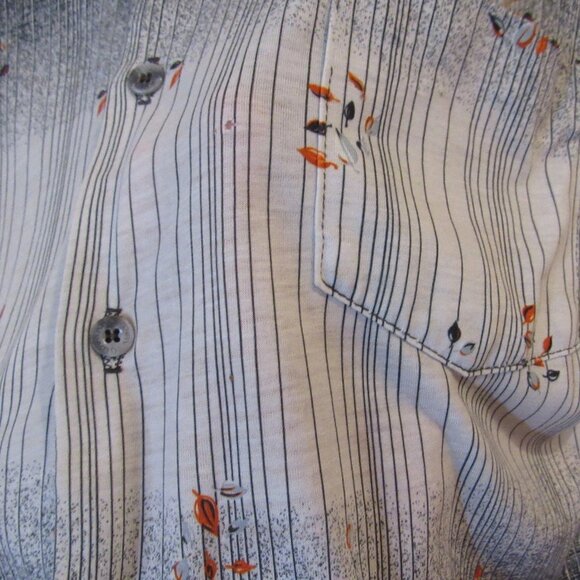 Vintage Mr Jan Leisure Shirt sz L Point Collar Made in California Stripe Disco - Picture 2 of 5